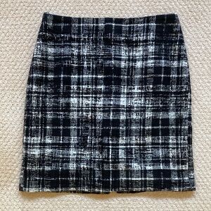 Anne Taylor Plaid Tweed Skirt